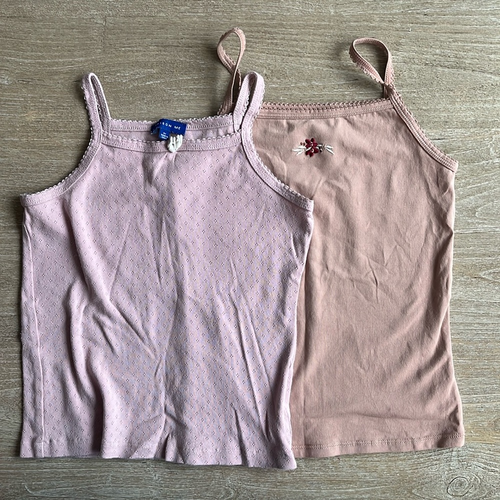Set of two vests - earthy pink color